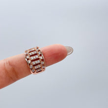 Load image into Gallery viewer, Sophisticated 18k Rose Gold Filled Ring with Micro Pave Cubic Zirconia
