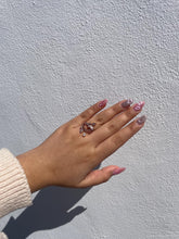 Load image into Gallery viewer, 18K Rose Gold Filled Butterfly Cluster Ring and Pearl Cut CZ

