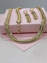 Load image into Gallery viewer, 14k Gold Filled 9.5mm Arrow Style Herringbone Set
