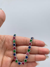 Load image into Gallery viewer, Silver Filled Colorful Round Stones Set
