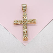 Load image into Gallery viewer, 18k Gold Filled XL CZ Pave Cross Pendant
