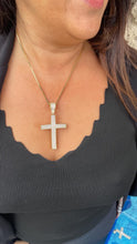 Load image into Gallery viewer, 18k Gold Filled XL CZ Pave Cross Pendant
