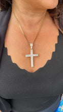 Load image into Gallery viewer, 18k Gold Filled XL CZ Pave Cross Pendant
