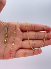 Load image into Gallery viewer, 18k Gold Filled Soft Rope Chain 1.5mm Fine Necklace, Singapore and Rope Combined
