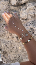 Load image into Gallery viewer, 18k Dainty Gold Filled Beaded Round Pearl Satellite Bracelet Clone
