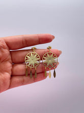 Load image into Gallery viewer, 18k Gold Filled Dreamcatcher Earrings: Boho Dangle Jewelry
