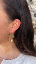 Load image into Gallery viewer, 18k Gold Filled Dreamcatcher Earrings: Boho Dangle Jewelry
