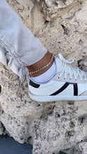 Load image into Gallery viewer, 18k Gold Filled Carved Pearl Chain Anklet
