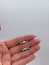 Load image into Gallery viewer, 18k Gold Filled Bezeled Huggie Hoop CZ Pave Stones, Clicker Hoop
