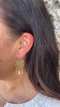 Load image into Gallery viewer, 18k Gold Filled Dreamcatcher Earrings: Boho Dangle Jewelry
