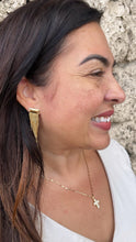 Load image into Gallery viewer, 18k Gold Filled Long Soft Fringe with Long Plain Gold Bar on top
