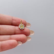 Load image into Gallery viewer, 18k Gold Filled Virgin Mary Charm Crowned with CZ Stones
