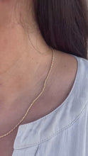 Load and play video in Gallery viewer, 18k Gold Filled Soft Rope Chain 1.5mm Fine Necklace, Singapore and Rope Combined
