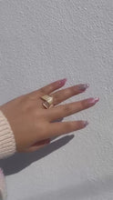 Load and play video in Gallery viewer, 18k Rose Gold-filled Ring with Enamel and Mosaic style artwork

