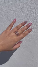 Load and play video in Gallery viewer, Sophisticated 18k Rose Gold Filled Ring with Micro Pave Cubic Zirconia
