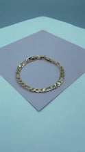 Load and play video in Gallery viewer, 18k Gold Filled Figaro Bracelet
