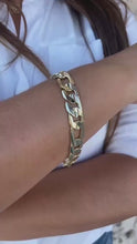 Load and play video in Gallery viewer, 18k Gold Filled 12mm Thick Figaro Bracelet
