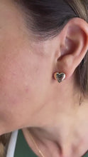 Load and play video in Gallery viewer, 18k Gold Filled Baby Heart Shaped Huggies
