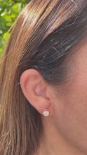 Load and play video in Gallery viewer, 18k Gold Filled Circle Pave Earrings
