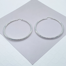 Load image into Gallery viewer, Silver Filled 4mm Thick Plain Hoop
