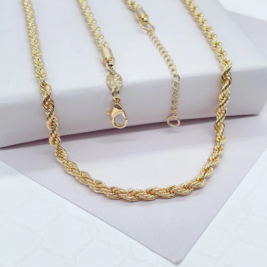 18k Goldfilled 4mm Thick Rope Chain – Milie