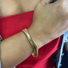 Load image into Gallery viewer, 18k Gold Filled Thick Soft Snake Style Bracelet
