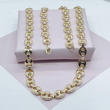 Load image into Gallery viewer, 18k Gold Filled Thick Puffy Mariner Link Chain 11.6 mm Mariner Link Necklace
