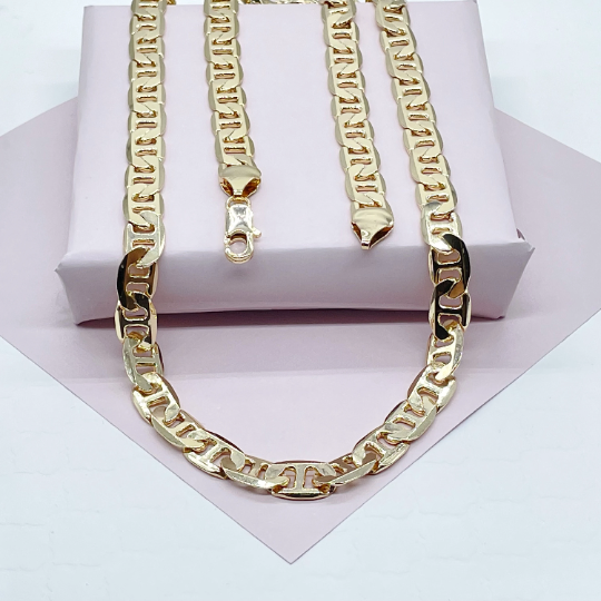 18k Gold Filled Mariner Chain 9.5mm Thickness Necklace