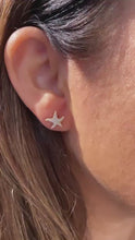 Load and play video in Gallery viewer, 18k Gold Filled Pave Star Fish Earrings
