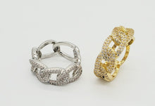 Load image into Gallery viewer, 18K Gold Filled Cuban Link Ring Featuring Micro Pave Cubic Zirconia
