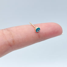Load image into Gallery viewer, 18k Gold Filled Little Dot Evil Eye Stud Earrings Hypoallergenic Jewelry
