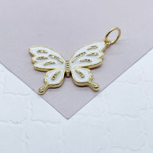 Load image into Gallery viewer, 18k Gold Filled Colorful Butterfly Enamel Pendant Wholesale Charm Jewelry Making

