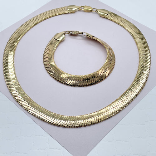 14k Gold Filled 10mm Herringbone Necklace  Layering Jewelry And Jewelry Making Supplies