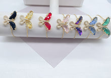 Load image into Gallery viewer, 18k Gold Filled Clear Micro Pave Cubic Zirconia Colorful CZ Butterfly Bracelet
