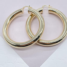 Load image into Gallery viewer, 18k Gold Filled 8mm Thick Hoop Earrings, Chunk Gold Hoop, Fat Hoop Earrings And Jewelry Making Supplies
