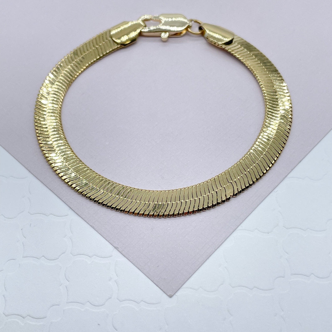14k Gold Filled 7mm Herringbone Necklace  Layering Jewelry Bracelet Available   And Jewelry Making Supplies