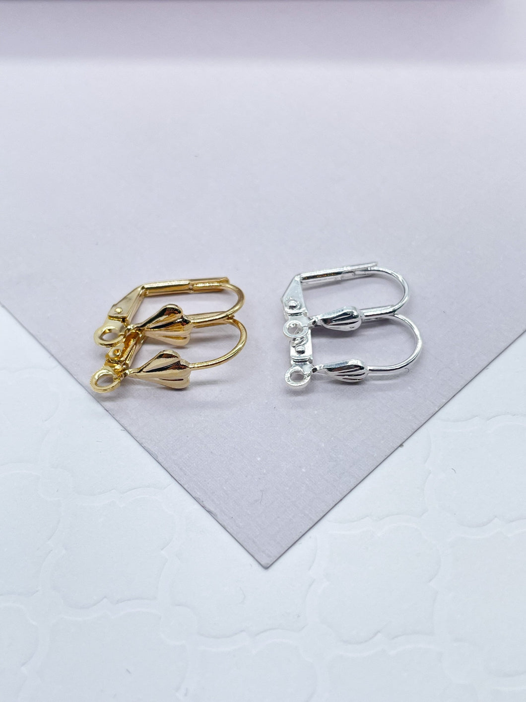 18k Gold Filled Lever Back Hook Clasps Wholesale Findings Jewelry Making For