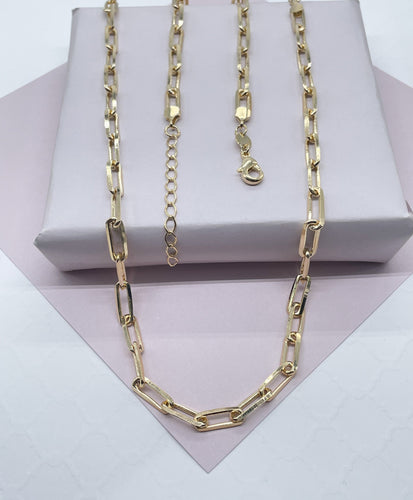 Vintage Style Paper Clip Chain in 18k Gold Filled Necklace or Bracelet  Supplies  Designers