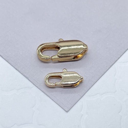 Package of 3 - 18k Gold Filled Lobster Claw Clasps  Chain, Necklace, Bracelet, Anklet  Supplies DIY Findings
