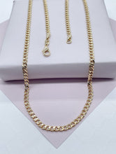 Load image into Gallery viewer, 18k Gold Filled 4mm Cuban Link Chain Necklace, Curb Link Chain,   Supplies  Designers
