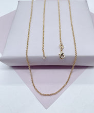 Load image into Gallery viewer, 18k Gold Filled 1mm Rolo Chain Necklace   Supplies  Designers
