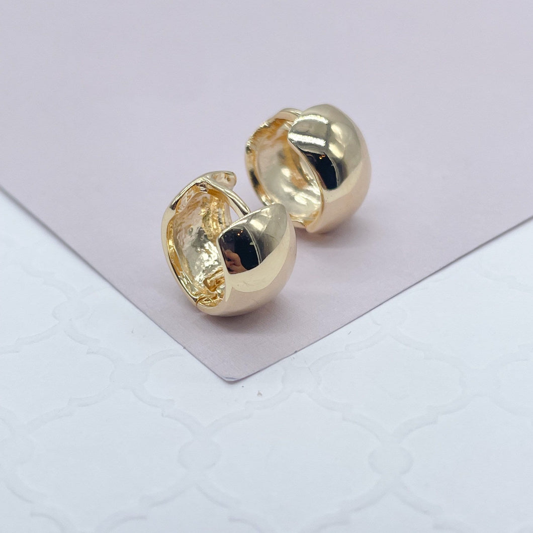 18k Gold Filled Chunky Huggie Earrings