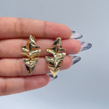 Load image into Gallery viewer, 18k Gold Filled Shark-Bone Skeleton Set - Necklace and Earrings
