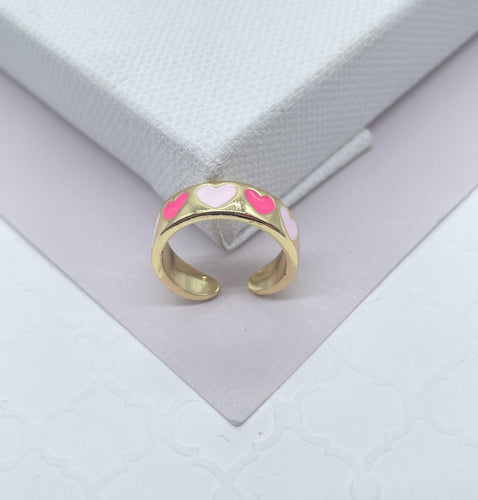 18k Gold Filled Adjustable Heart Ring