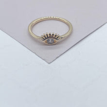 Load image into Gallery viewer, 18k Gold Filled Simple Gold Zirconia Eye Ring
