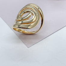 Load image into Gallery viewer, 18k Gold Filled Plain Swirly Gold Ring
