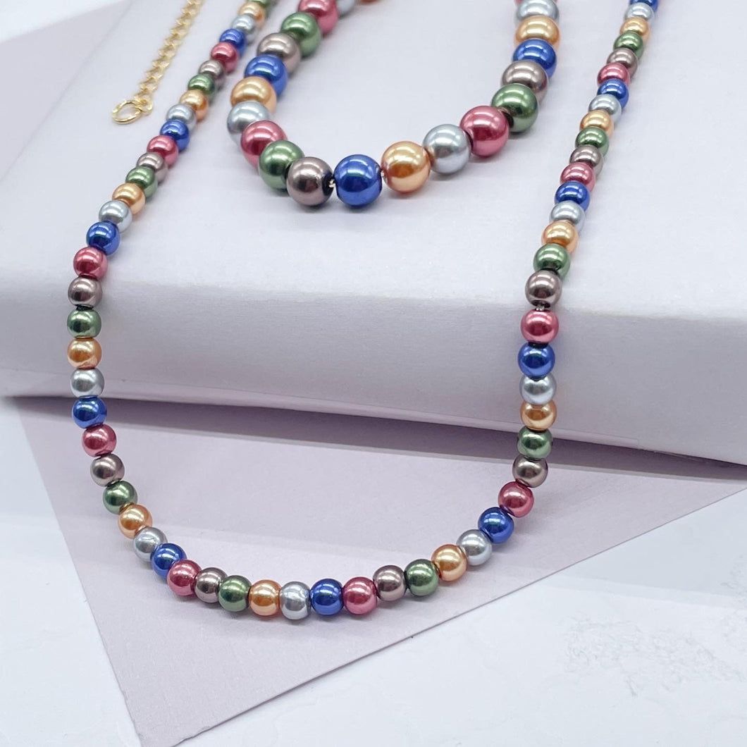 18K Gold Filled Colorful Beads Set