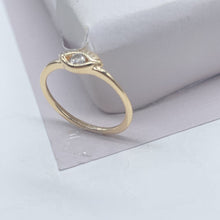 Load image into Gallery viewer, 18k Gold Filled Simple Gold Zirconia Eye Ring

