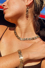 Load image into Gallery viewer, Vintage Chunky Design Set in 18k Gold Filled 12 mm Thickness, Necklace, Bracelet, Earrings
