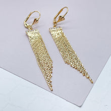 Load image into Gallery viewer, 18k Gold Filled Long Fringe Dangling EarringsWholesale Jewelry Supplies
